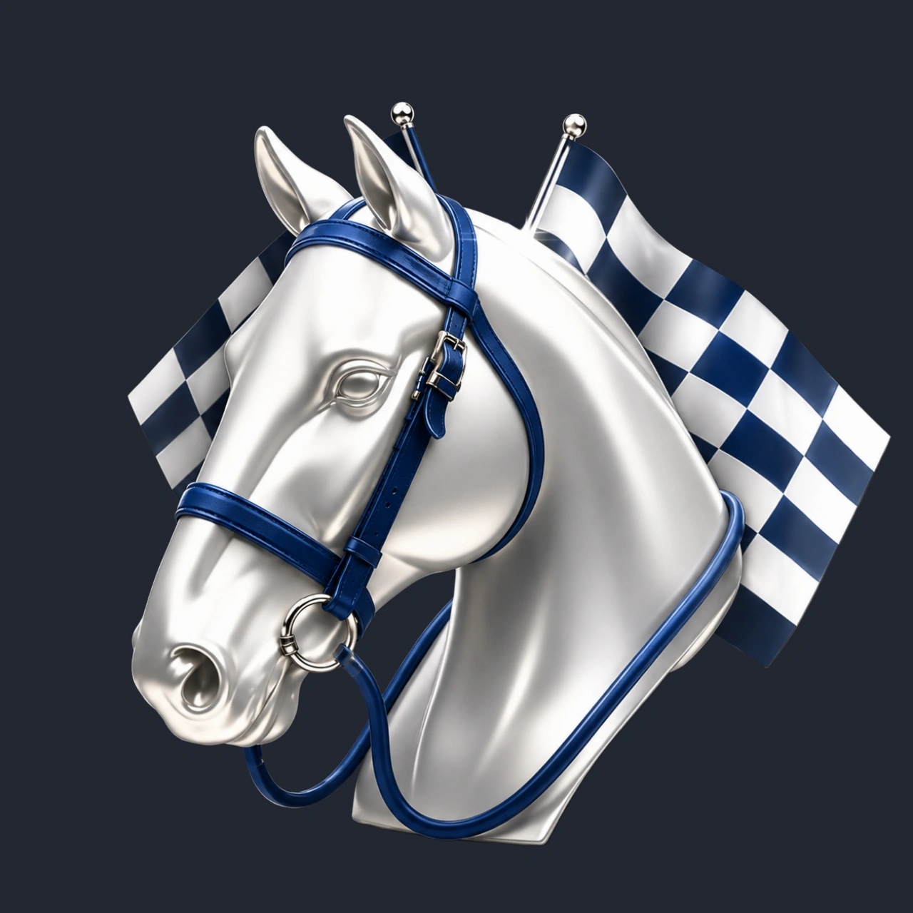 Racing horse head